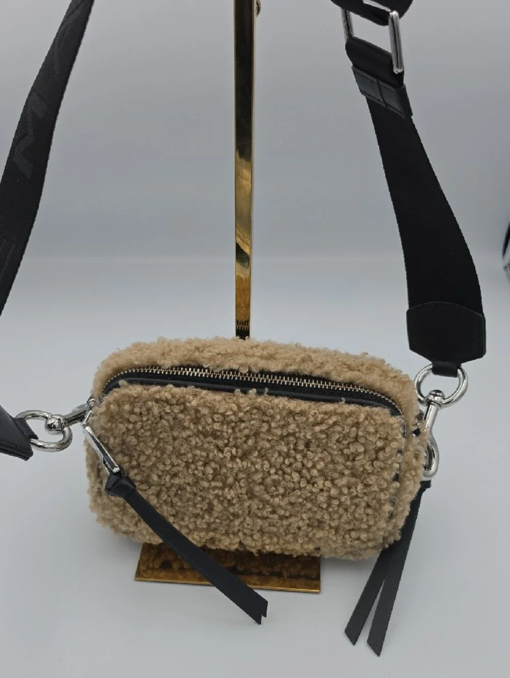 Marc Jacobs Beige Tan Sherpa Crossbody Small Camera Bag 